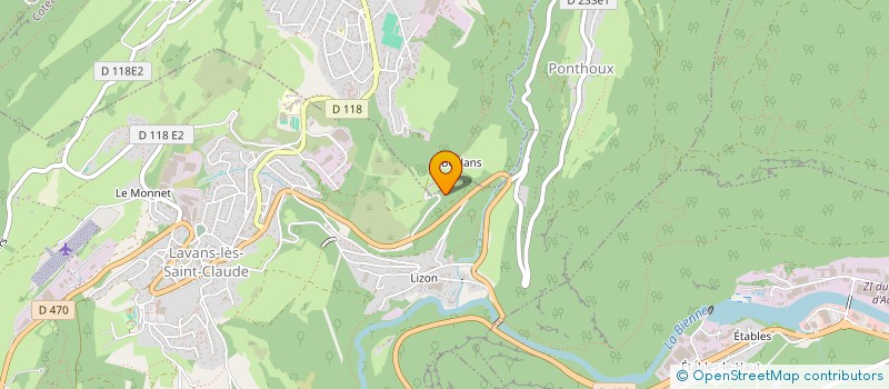 localisation de l'entreprise MONSIEUR KYLIAN ANCEL  LAVANS-LES-SAINT-CLAUDE