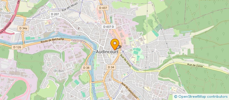 localisation de l'entreprise MONSIEUR KYLIAN BARRET  AUDINCOURT