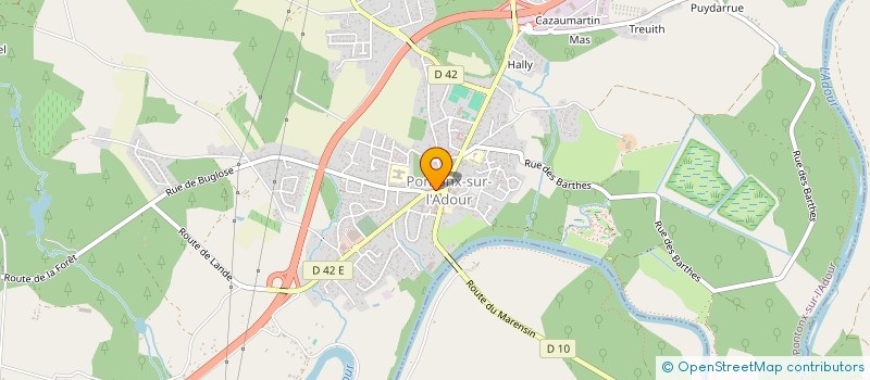 localisation de l'entreprise MONSIEUR KYLIAN BONCOEUR  PONTONX-SUR-L'ADOUR