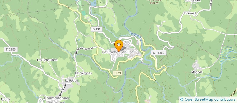 localisation de l'entreprise MONSIEUR KYLIAN ROBIN  LA ROCHE-CANILLAC