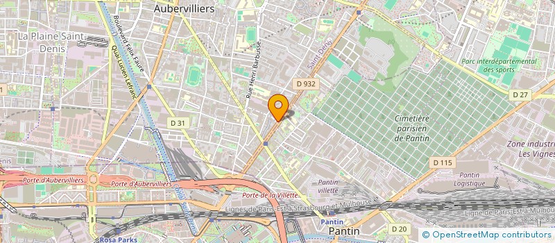 localisation de l'entreprise MONSIEUR KYLIANE YANIK  AUBERVILLIERS