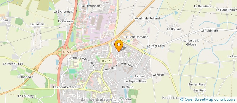 localisation de l'entreprise MONSIEUR KYLLIAN CHEVALIER  BAIN-DE-BRETAGNE