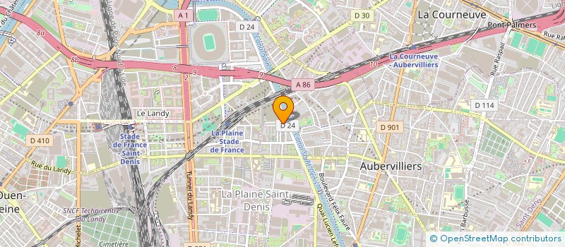 localisation de l'entreprise MONSIEUR LADIS OUAFO FOMO  AUBERVILLIERS