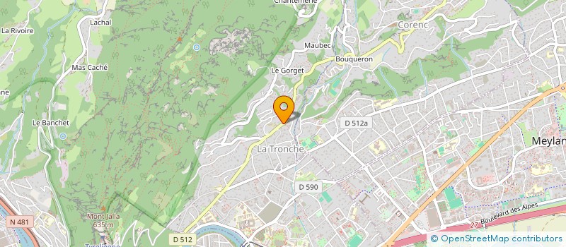 localisation de l'entreprise MONSIEUR LADISLAS REYNARD  LA TRONCHE