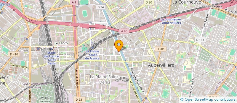 localisation de l'entreprise MONSIEUR LADJI KARAMOKO  AUBERVILLIERS