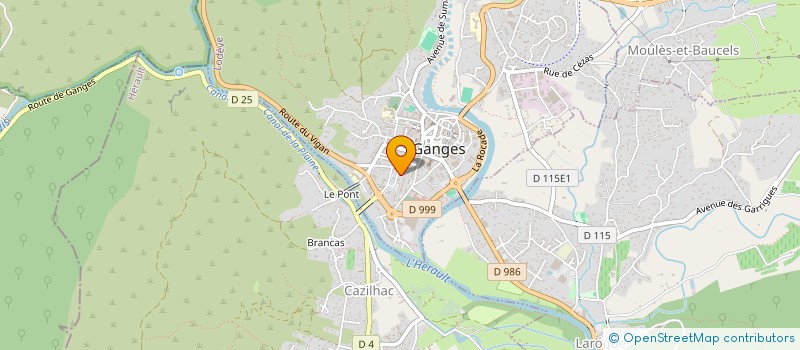 localisation de l'entreprise MONSIEUR LAHCEN BOUCHOUI  GANGES