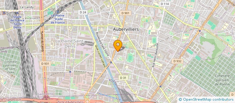 localisation de l'entreprise MONSIEUR LAHCENE ADDAR  AUBERVILLIERS