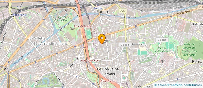 localisation de l'entreprise MONSIEUR LAHCENE MEHIAOUI  PANTIN