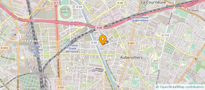 localisation de l'entreprise MONSIEUR LAHCENE MERANI à AUBERVILLIERS
