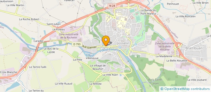 localisation de l'entreprise MONSIEUR LAHEEN MASROUH  JOSSELIN