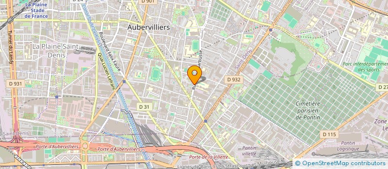 localisation de l'entreprise MONSIEUR LAHLOU MOUHOUBI  AUBERVILLIERS