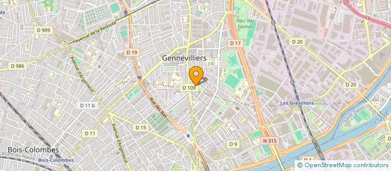 localisation de l'entreprise MONSIEUR LAHOUCINE OUDDOUD à GENNEVILLIERS