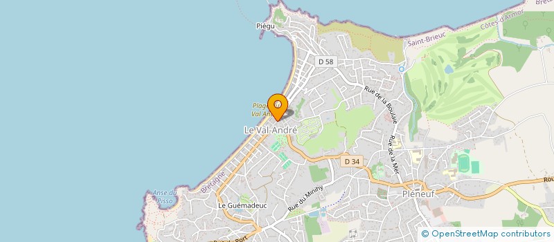 localisation de l'entreprise MONSIEUR LAKDAR BENREZZAK  PLENEUF-VAL-ANDRE