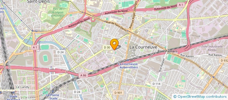 localisation de l'entreprise MONSIEUR LAKHDAR BENAOUDJIT à LA COURNEUVE