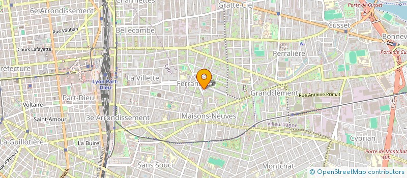 localisation de l'entreprise MONSIEUR LAKHDAR HAMLAT  VILLEURBANNE