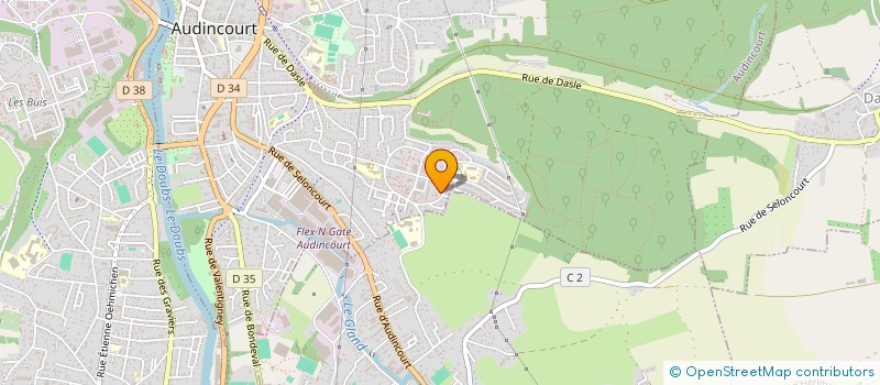 localisation de l'entreprise MONSIEUR LAKHDAR MEDDAHI  AUDINCOURT