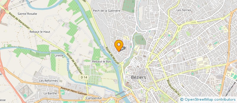 localisation de l'entreprise MONSIEUR LAKHDHAR HAMARNIA  BEZIERS