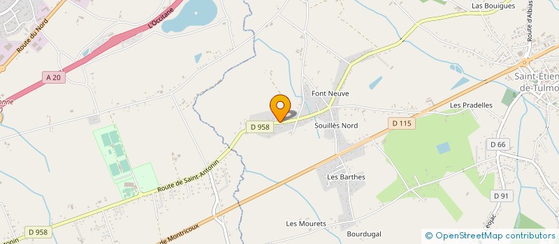 localisation de l'entreprise MONSIEUR LAKRIM BOUZLAFA à SAINT-ETIENNE-DE-TULMONT
