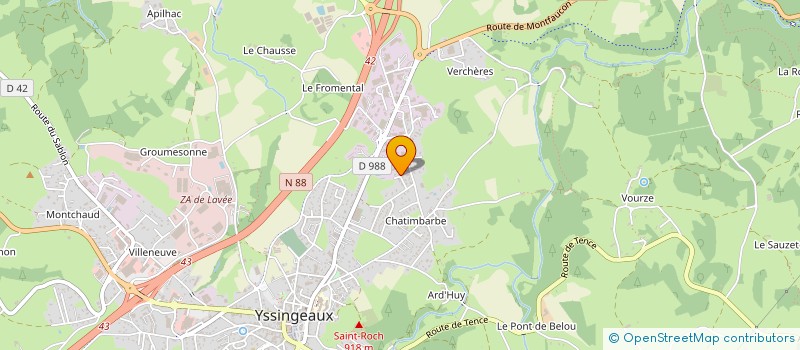 localisation de l'entreprise MONSIEUR LAMBERT NOUVEL  YSSINGEAUX