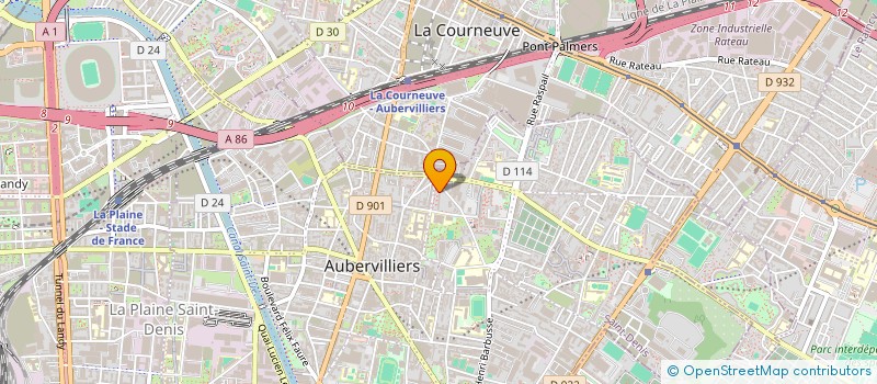 localisation de l'entreprise MONSIEUR LAMINE AIDARA  AUBERVILLIERS