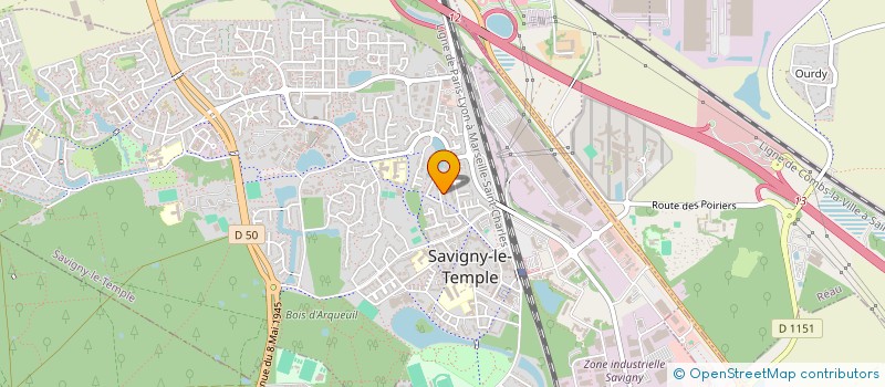 localisation de l'entreprise MONSIEUR LAMINE BENSADOUNE  SAVIGNY-LE-TEMPLE