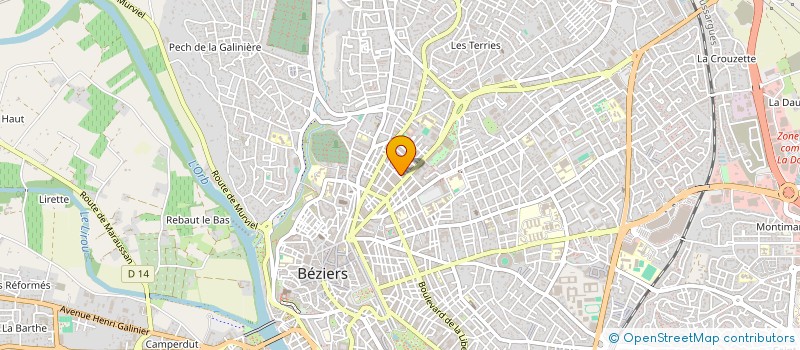 localisation de l'entreprise MONSIEUR LAMJED BOUJNAH  BEZIERS