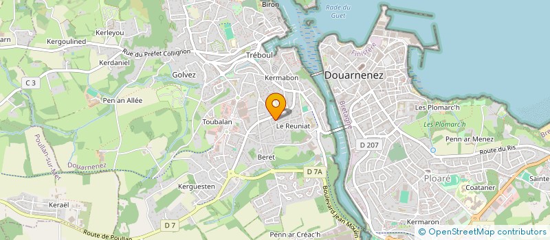 localisation de l'entreprise MONSIEUR LANDRY BARBOT à DOUARNENEZ