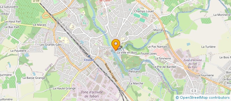 localisation de l'entreprise MONSIEUR LANDRY MERLEAU  CLISSON