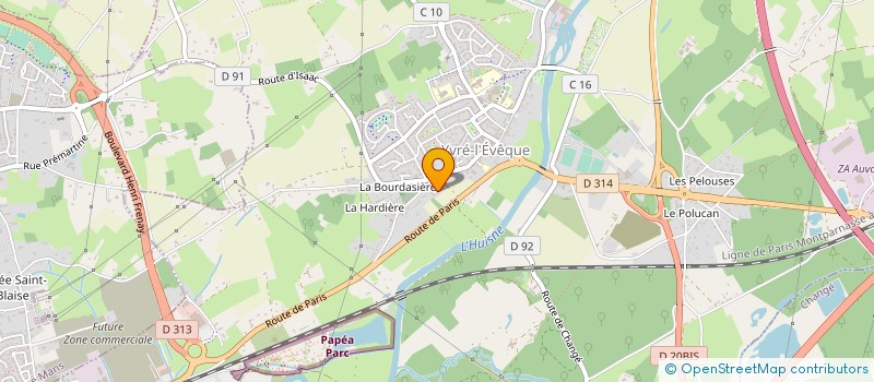 localisation de l'entreprise MONSIEUR LANDRY TAFFOREAU à YVRE L EVEQUE