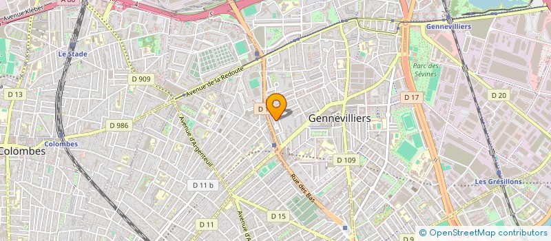 localisation de l'entreprise MONSIEUR LARBI CHANOUNE  GENNEVILLIERS