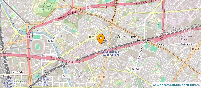 localisation de l'entreprise MONSIEUR LARBI HAKIM à LA COURNEUVE