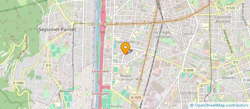 localisation de l'entreprise MONSIEUR LARRY BITEGHE BIYOGHE à GRENOBLE