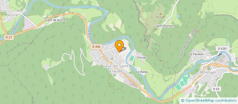 localisation de l'entreprise MONSIEUR LAURENT AGOGUE  VAUX-LES-SAINT-CLAUDE