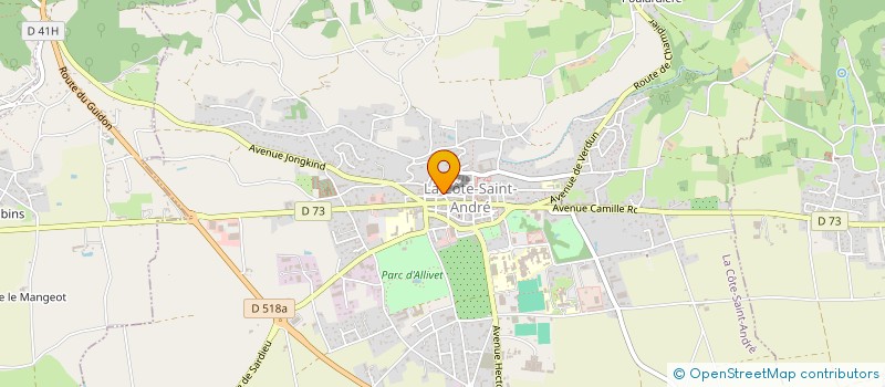 localisation de l'entreprise MONSIEUR LAURENT AGUERA à LA COTE-SAINT-ANDRE