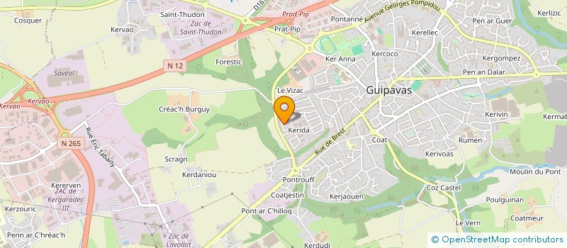 localisation de l'entreprise MONSIEUR LAURENT AGUILO  GUIPAVAS