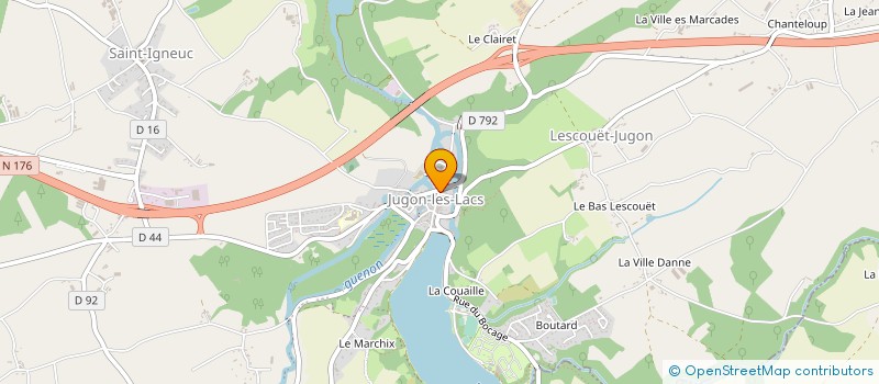 localisation de l'entreprise MONSIEUR LAURENT ALLAIN  JUGON-LES-LACS