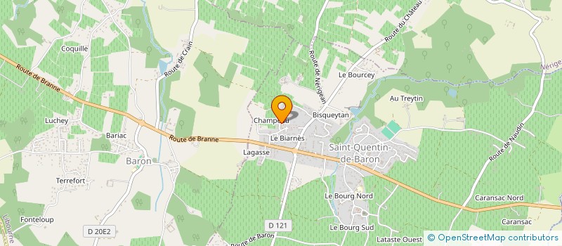 localisation de l'entreprise MONSIEUR LAURENT BACQUET  SAINT-QUENTIN-DE-BARON