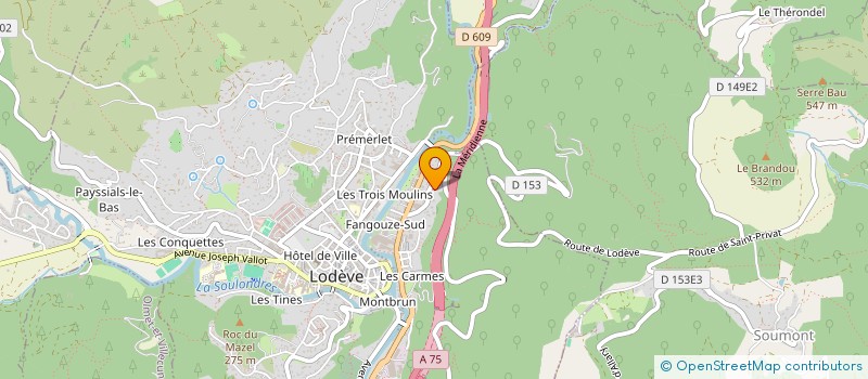 localisation de l'entreprise MONSIEUR LAURENT BANNEROT  LODEVE