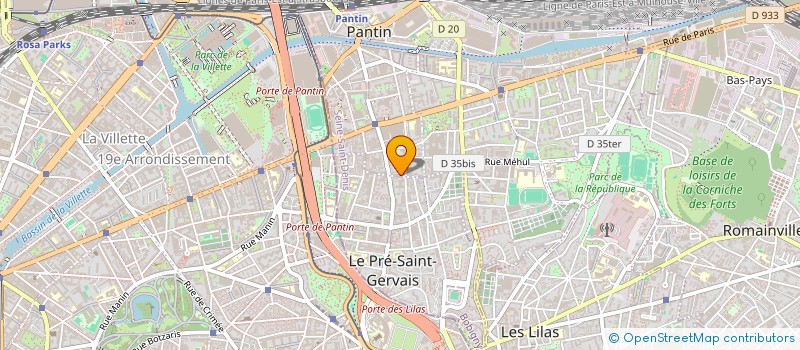 localisation de l'entreprise MONSIEUR LAURENT BAPTEE à PANTIN