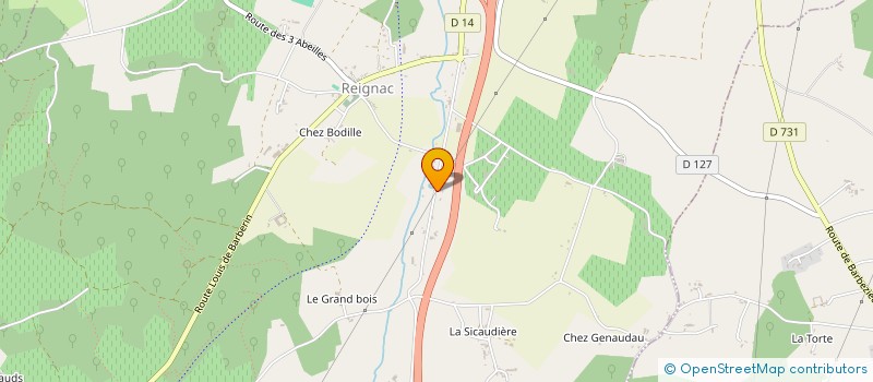 localisation de l'entreprise MONSIEUR LAURENT BARBOT à REIGNAC