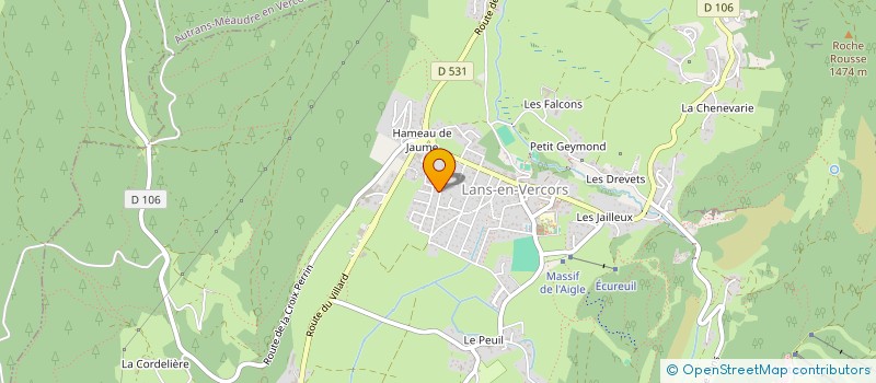 localisation de l'entreprise MONSIEUR LAURENT BARNEOUD  LANS-EN-VERCORS