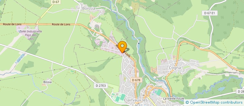 localisation de l'entreprise MONSIEUR LAURENT BAUDURET  CLAIRVAUX-LES-LACS