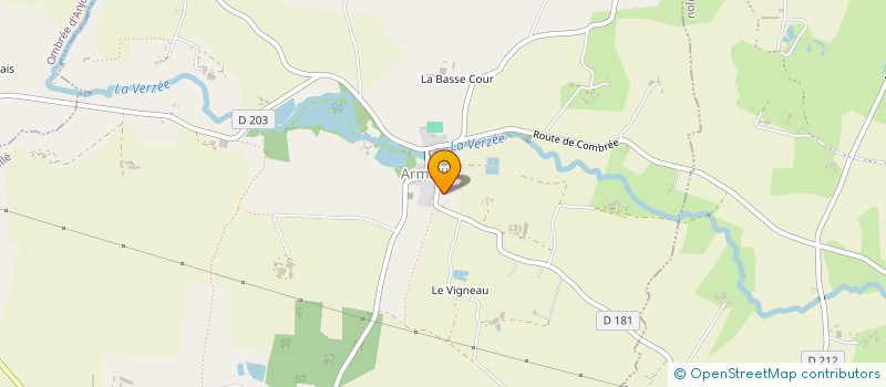 localisation de l'entreprise MONSIEUR LAURENT BELLANGER  OMBREE D'ANJOU