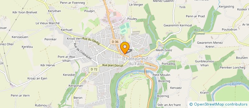 localisation de l'entreprise MONSIEUR LAURENT BENJAMIN  CHATEAUNEUF-DU-FAOU