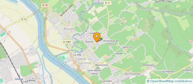 localisation de l'entreprise MONSIEUR LAURENT BEREAULT  CADILLAC-SUR-GARONNE