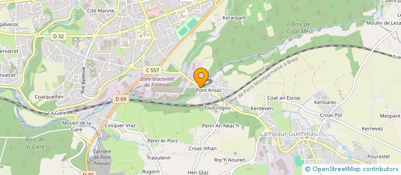 localisation de l'entreprise MONSIEUR LAURENT BERGER  LAMPAUL-GUIMILIAU