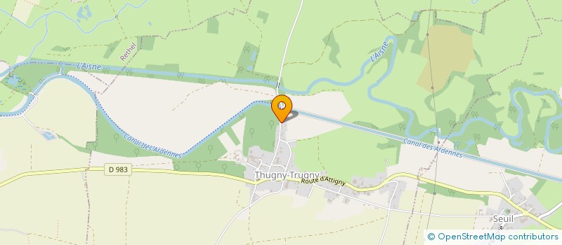 localisation de l'entreprise MONSIEUR LAURENT BERTEAUX  THUGNY-TRUGNY
