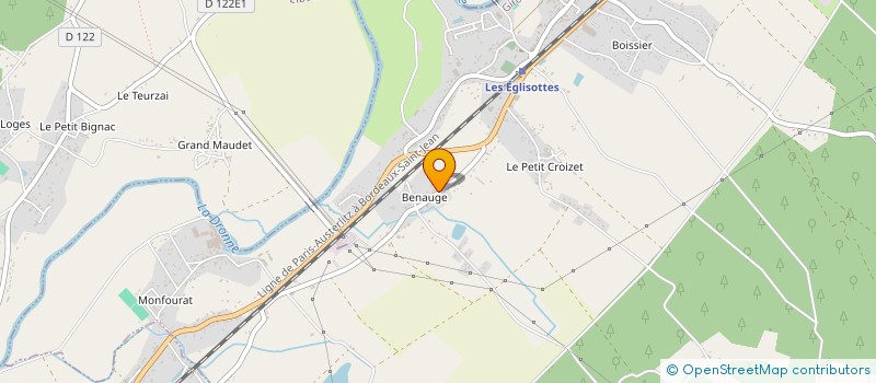 localisation de l'entreprise MONSIEUR LAURENT BIAIS  LES EGLISOTTES ET CHALAURES