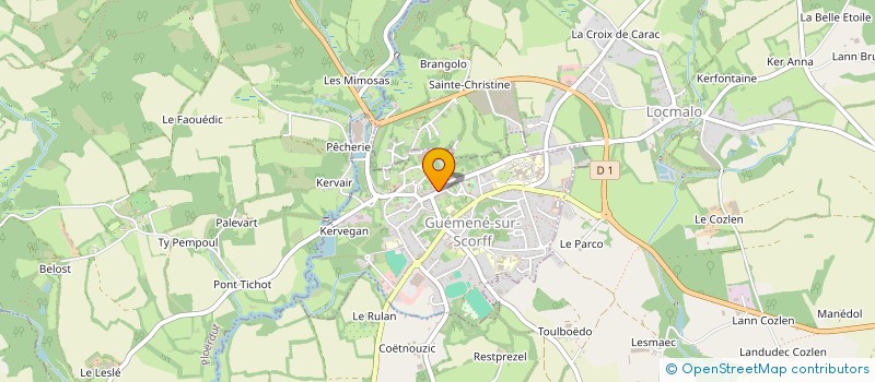 localisation de l'entreprise MONSIEUR LAURENT BIGOT  GUEMENE-SUR-SCORFF