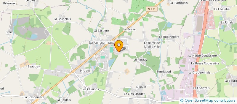 localisation de l'entreprise MONSIEUR LAURENT BIGUET  LA GRIGONNAIS